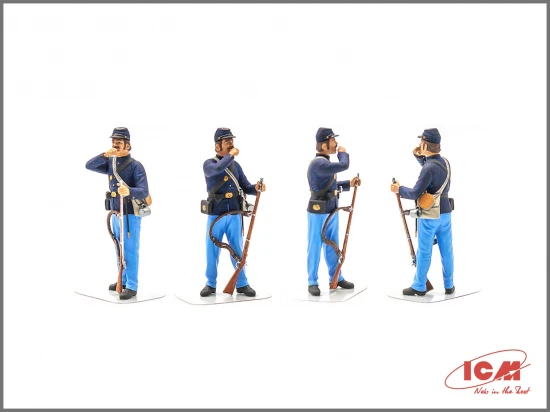 American Civil War Union Infantry 4 Figures