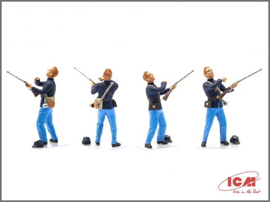 American Civil War Union Infantry 4 Figures