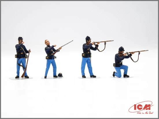 American Civil War Union Infantry 4 Figures