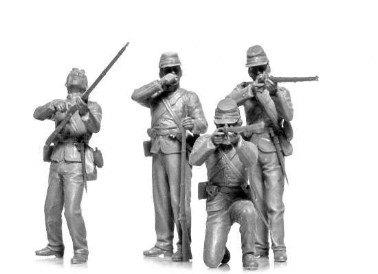 American Civil War Union Infantry 4 Figures