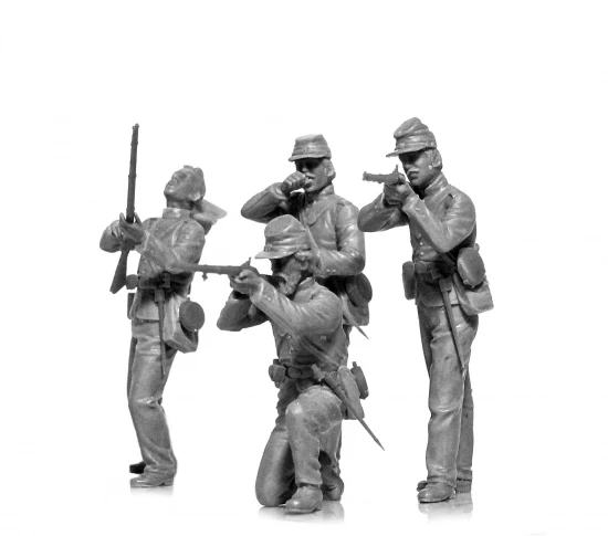American Civil War Union Infantry 4 Figures