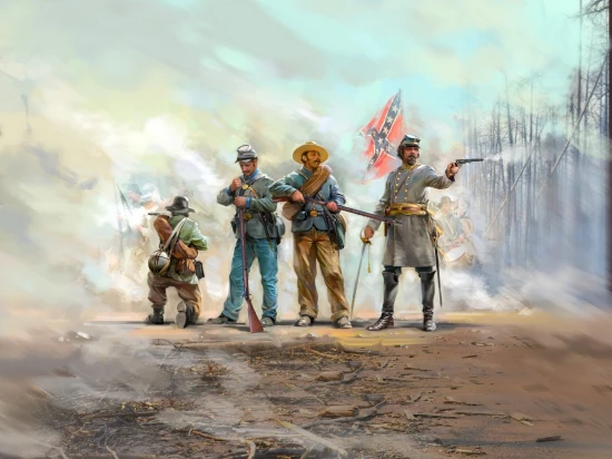American Civil War Confederate Infantry. Set #1