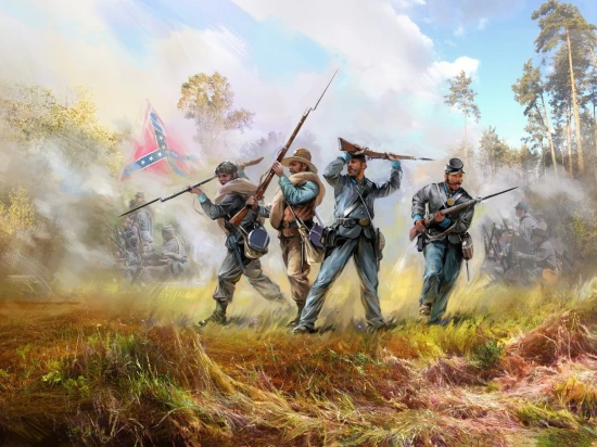 American Civil War Confederate Infantry. Set #2