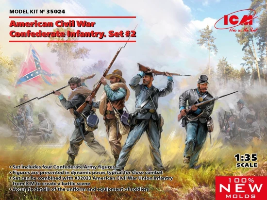 American Civil War Confederate Infantry. Set #2