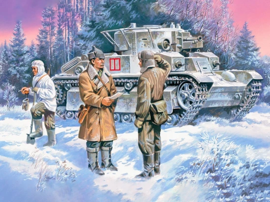 Red Army Infantry (1939-1942) (3 figures - officer - 2 soldiers)