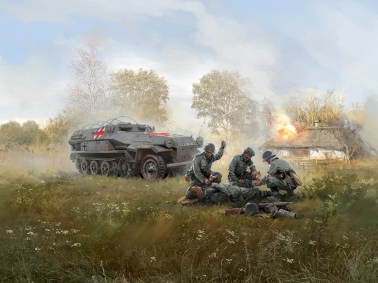 Krankenpanzerwagen
Sd.Kfz.251:8 Ausf.A - WWII German Ambulance with Military Medical Personnel