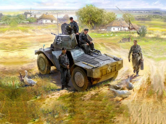 P 204 (f) with German Armoured Vehicle Crew