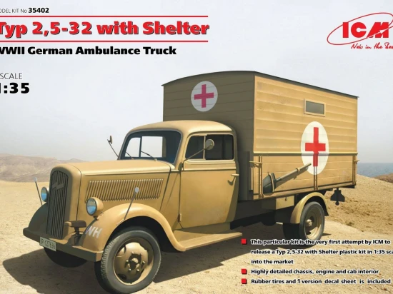 Typ 2 - 5-32 with Shelter - WWII German Ambulance Truck