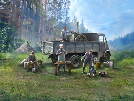 AHN GulaschkanoneTruck with 4 Figures & Accessories