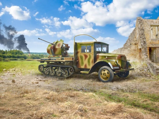 Sd.Kfz.3b with Flak 38 AA Gun