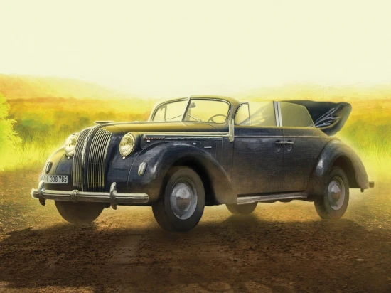 Admiral Cabriolet - WWII German Staff Car with Figures