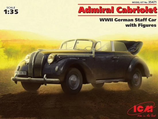Admiral Cabriolet - WWII German Staff Car with Figures