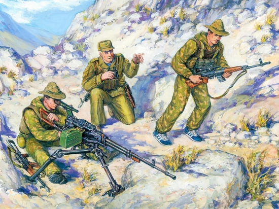 Soviet Special Troops (1979-1988) (3 figures - 1 officer - 2 soldiers)