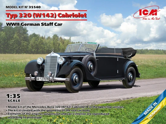 Typ 320 (W142) Cabriolet - WWII German Staff Car