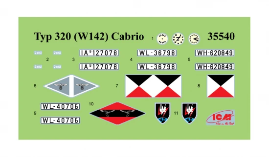 Typ 320 (W142) Cabriolet - WWII German Staff Car