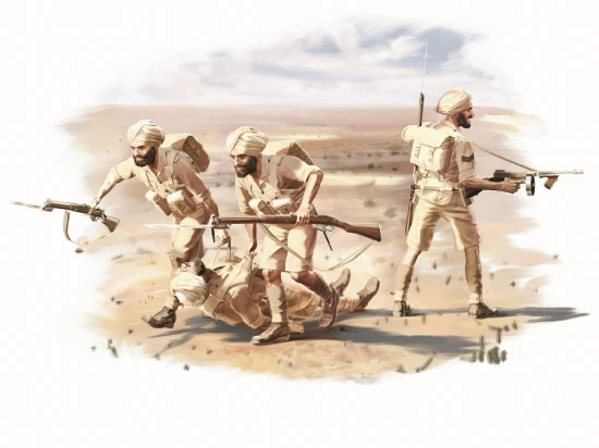 Indian Sikh Rifles (1942) (4 figures)
