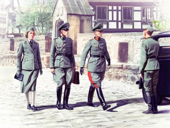 WWII German Staff Personnel (4 figures)