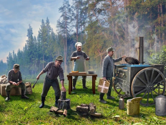 Feldküche - WWII German Field Kitchen with cooks