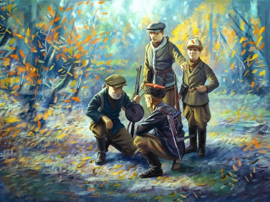 WWII Soviet Partisans (4 figures)