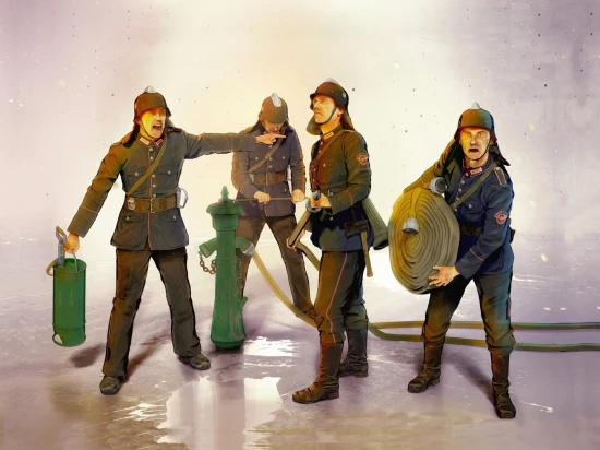 WWII German Firemen (4 figures)