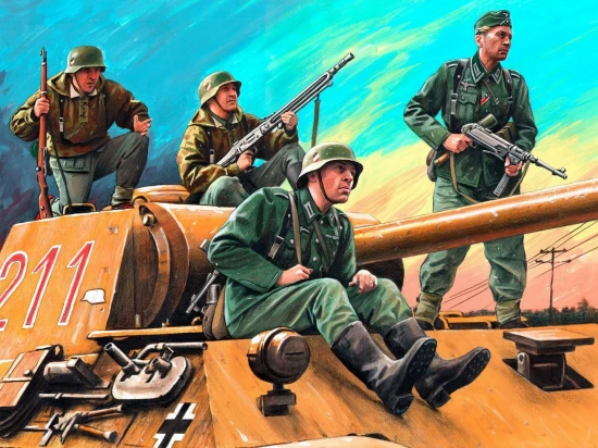 German Tank Riders (1942-1945) - (4 figures)