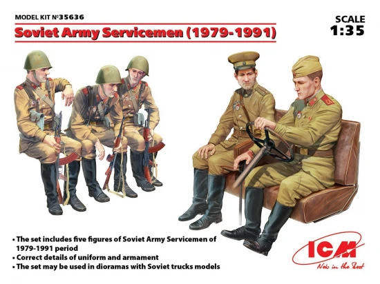 Soviet Army Servicemen (1979-1991) - (5 figures)