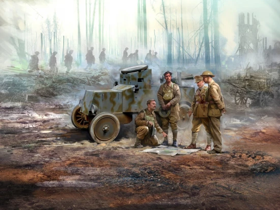 Model T RNAS Armoured Car with WWI British Tank Crew