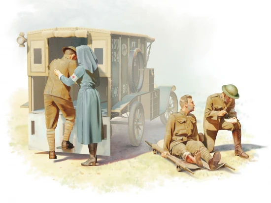 WWI US Medical Personnel (4 figures)