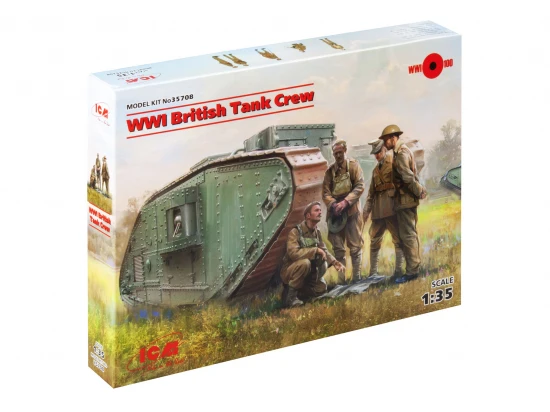 WWI British Tank Crew 4 Figures