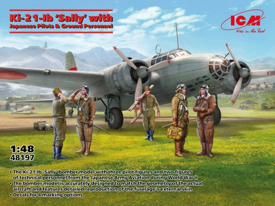 Ki-21-Ib Sallywith Japanese Pilots and Ground Personnel