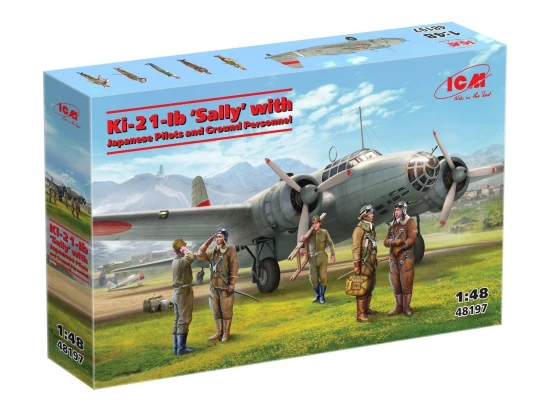 Ki-21-Ib Sallywith Japanese Pilots and Ground Personnel