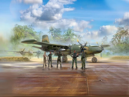 B-26K with USAF Pilots & Ground Personnel