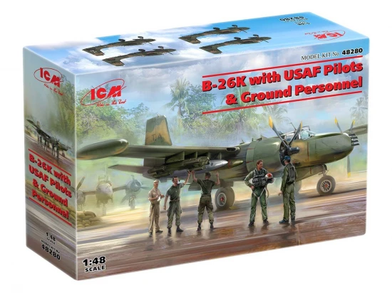 B-26K with USAF Pilots & Ground Personnel