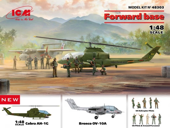 Cobra AH-1G + Bronco OV-10A with US Pilots & Ground Personnel and US Helicopter Pilots
