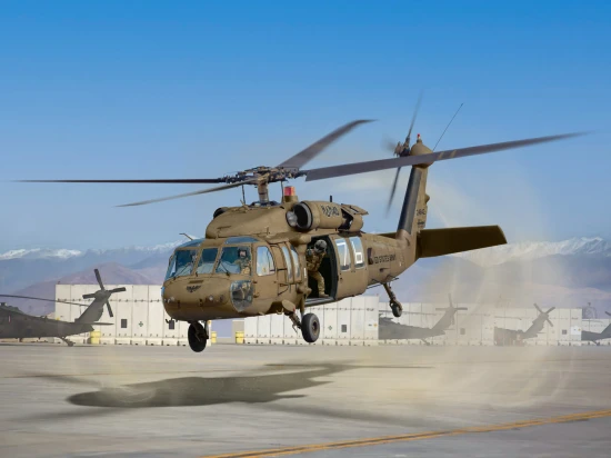 UH-60A Black Hawk with crew