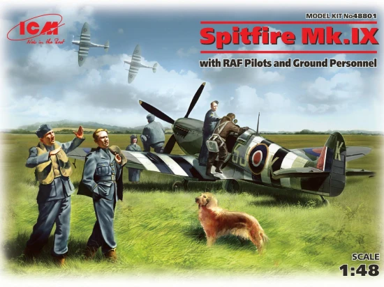 Spitfire Mk.IX with RAF Pilots and Ground Personnel