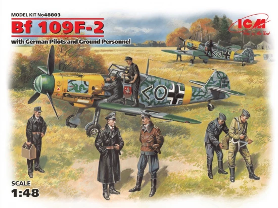 BF 109F-2 with German Pilots and Ground Personnel