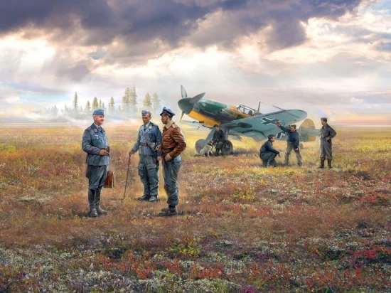 BF 109F-4 with German Ground Personnel