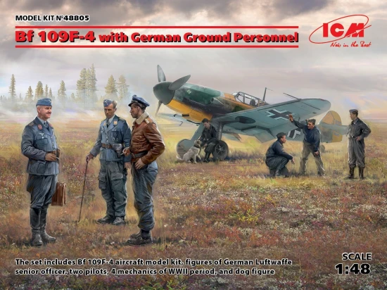 BF 109F-4 with German Ground Personnel