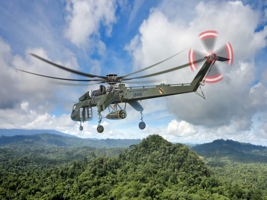 Sikorsky CH-54A Tarhe with M-121 bomb