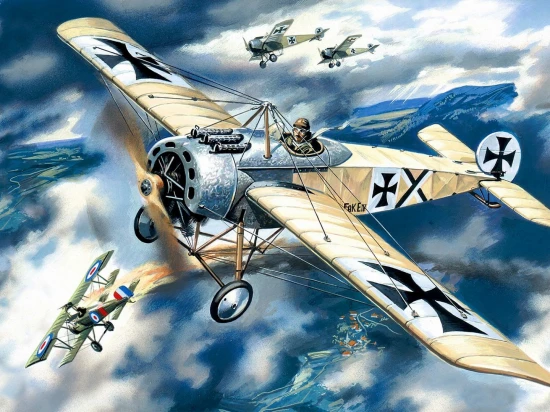 Fokker E.IV - WWI German Fighter Plane