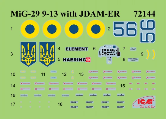 MiG-29 of Ukrainian Air Forces with JDAM-ER Bombs