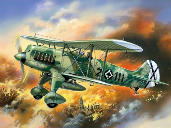 Heinkel He 51B-1 - Spanish Air Force Biplane Fighter