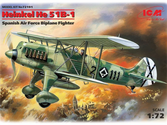 Heinkel He 51B-1 - Spanish Air Force Biplane Fighter