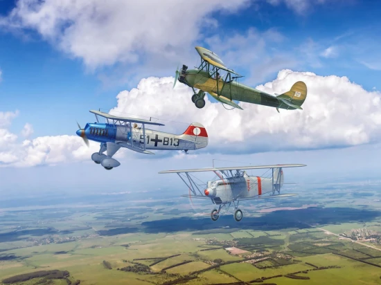 Biplanes of the 1930s and 1940s (Не-51A-1 - Ki-10-II - U-2/Po-2VS)