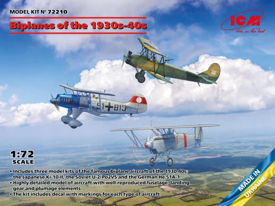 Biplanes of the 1930s and 1940s (Не-51A-1 - Ki-10-II - U-2/Po-2VS)