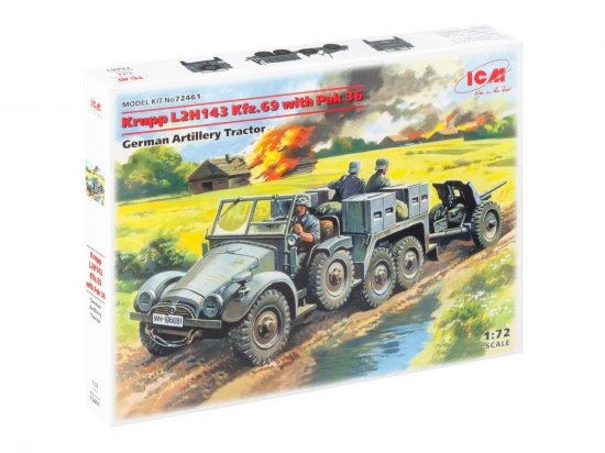 Krupp L2H143 Kfz.69 with Pak 36 - German Artillery Tractor