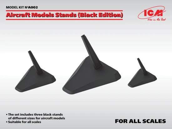 Aircraft Models Stands (Set of 3 - Black Edition)