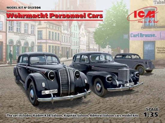 Wehrmacht Personnel Cars (Kadett K38 Saloon - Kapitan Saloon - Admiral Saloon)