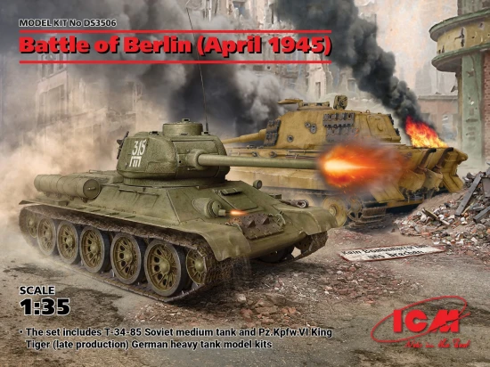 Battle of Berlin (April 1945) (T-34-85 - King Tiger)